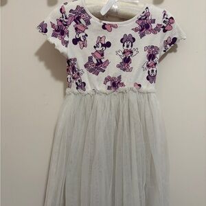 Disney Minnie Mouse Kids Dress - Pink and White